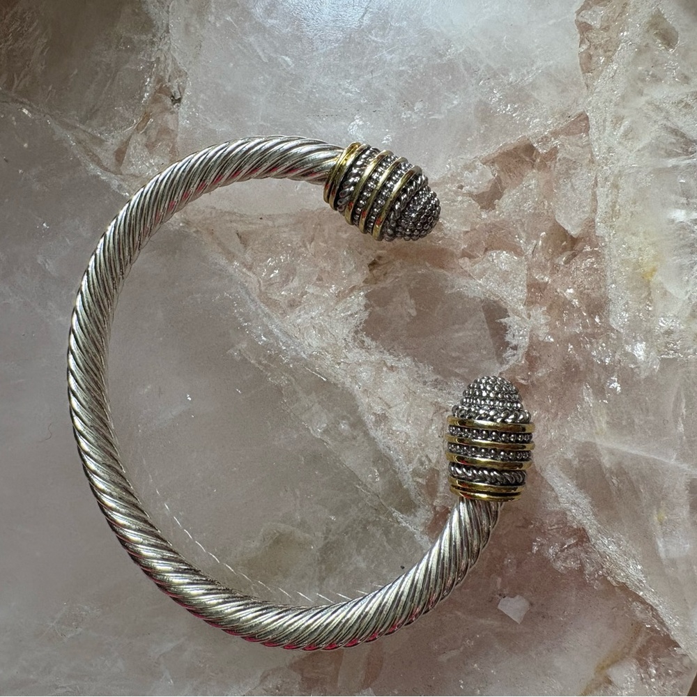 Elegant Silver and Gold Bracelet